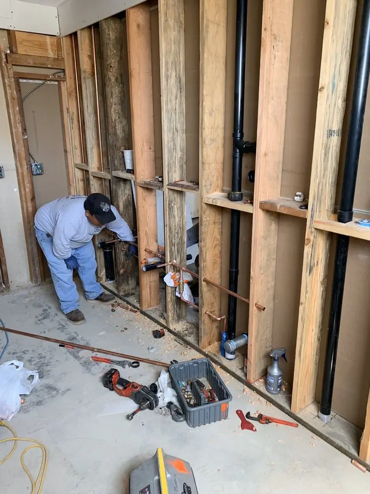 Commercial rough-in plumbing for Water Heater Replacement in Fayetteville